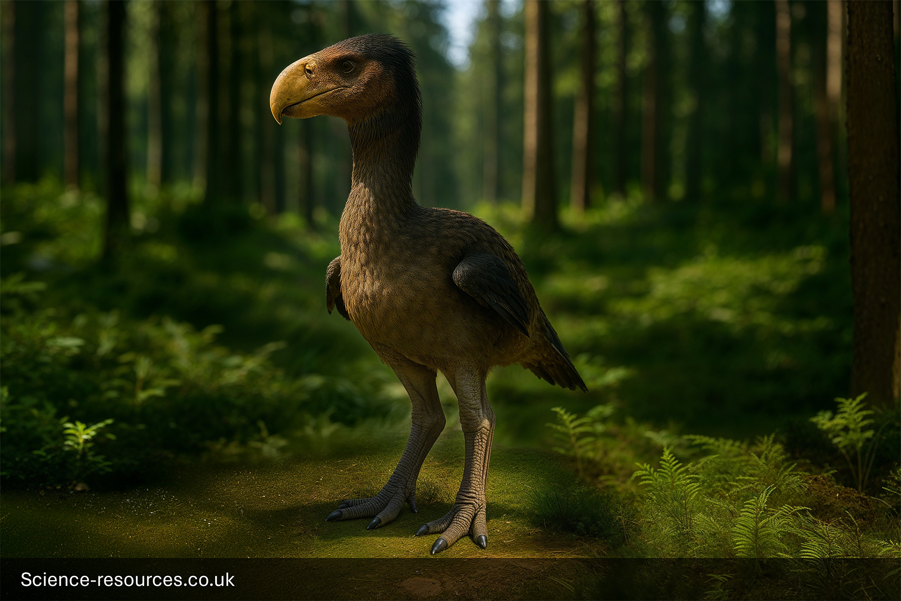 A realistic image of a Gastornis.