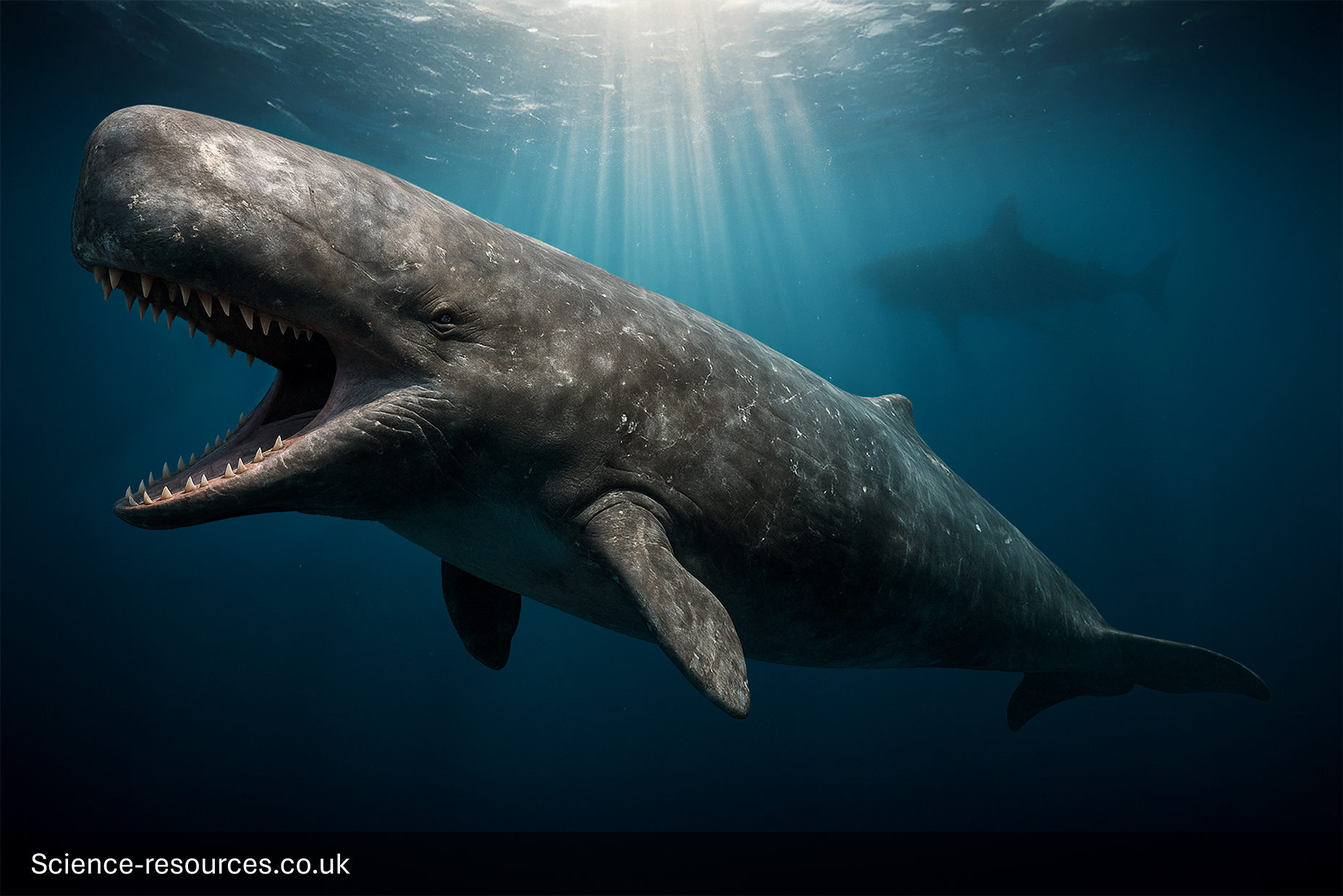 A realistic image of a Livyatan.
