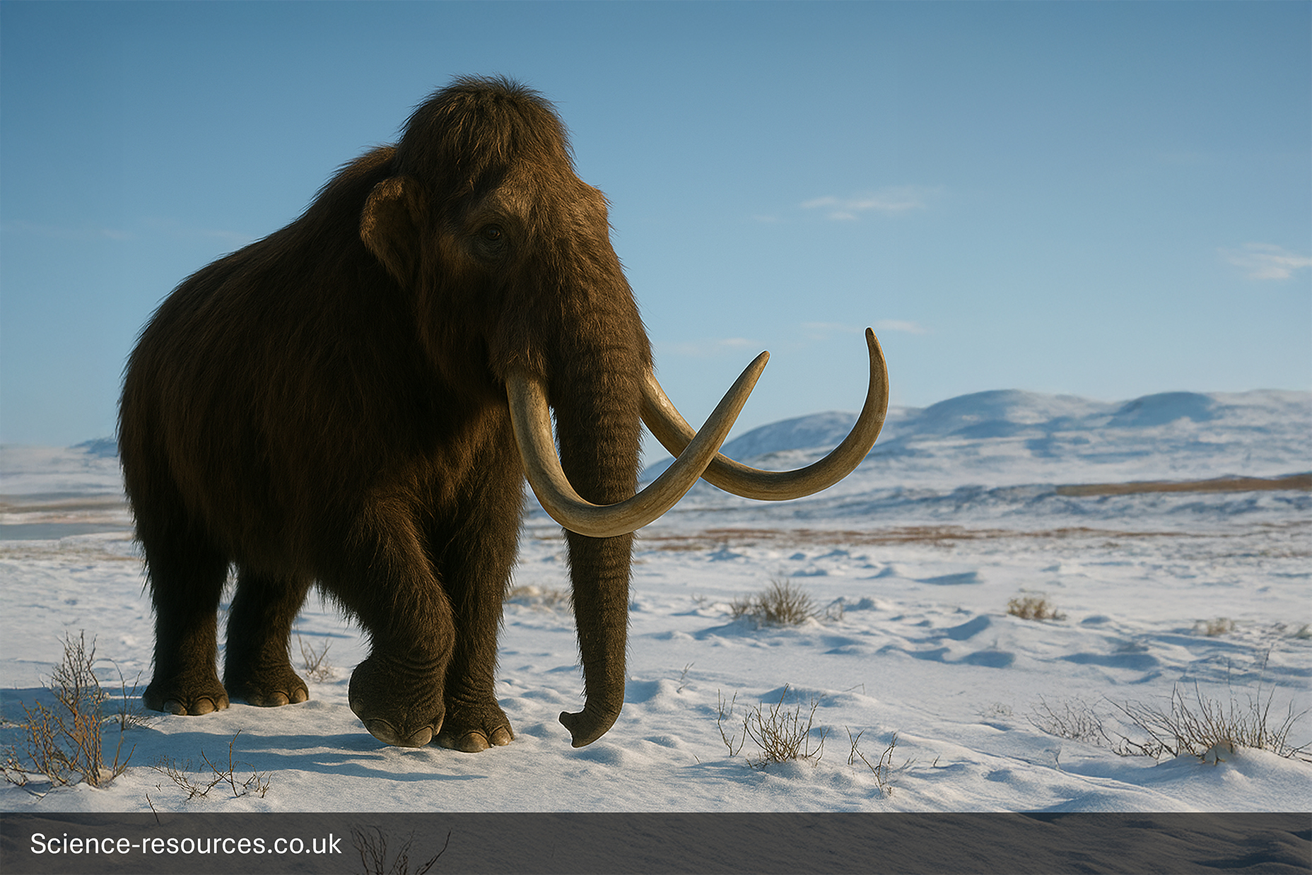 A realistic image of a Woolly Mammoth.