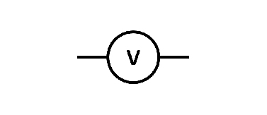 Voltmeter symbol Image of a circuit symbol for a voltmeter.