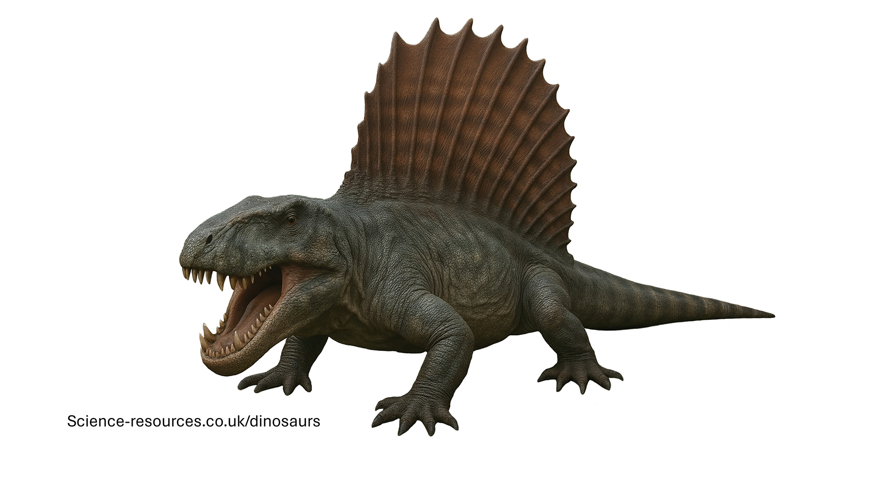 A realistic image of a Dimetrodon.