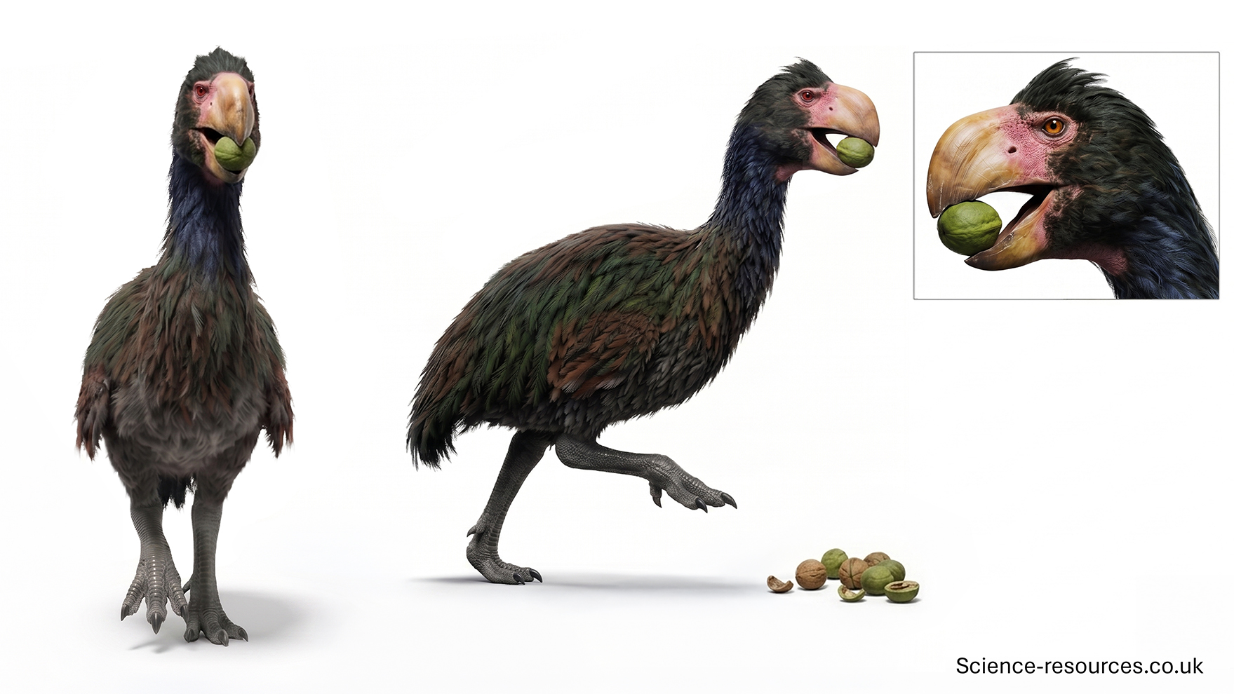 A highly detailed 3D model of Gastornis.